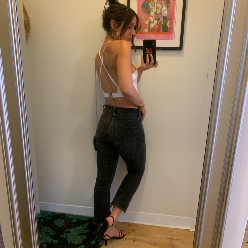 Open back crop top